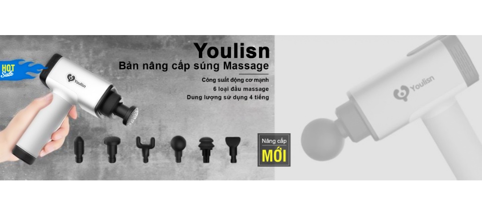 youlisn y-300 muscle massage màu đen - phiên bản nâng cao, trị liệu cơ thể thư giãn giảm đau 1