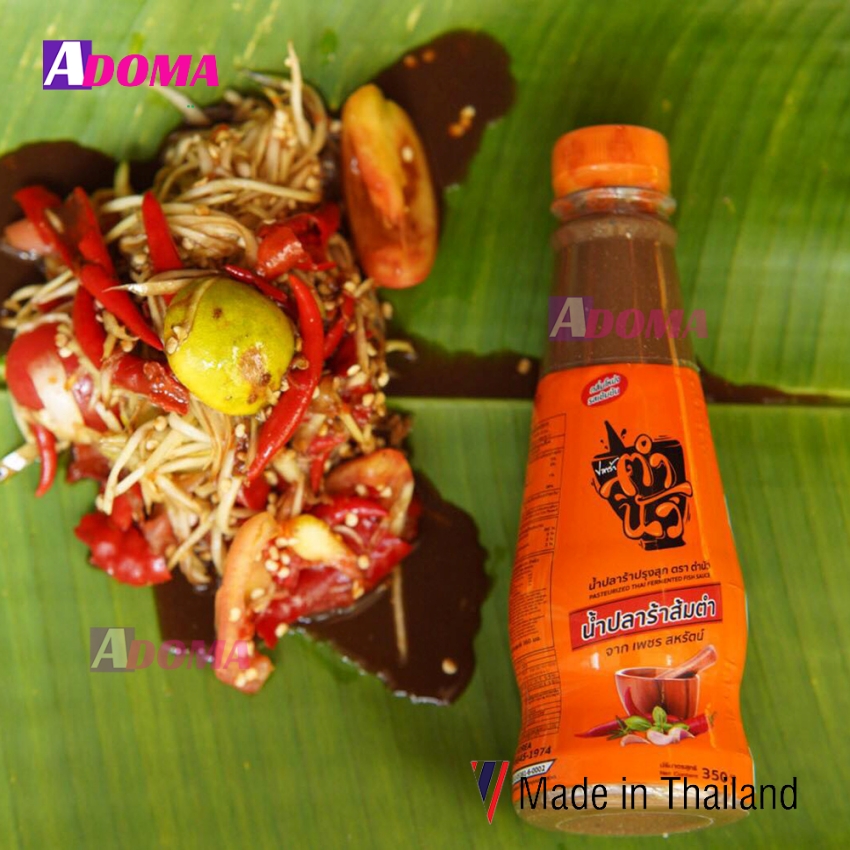 Nước Mắm Thái Lan Làm Gỏi Đu Đủ Somtum 350ml Tumnua - Sốt trộn Sụm Thái somtam น้ําปลาร้าตํานัวเฮียเพชร