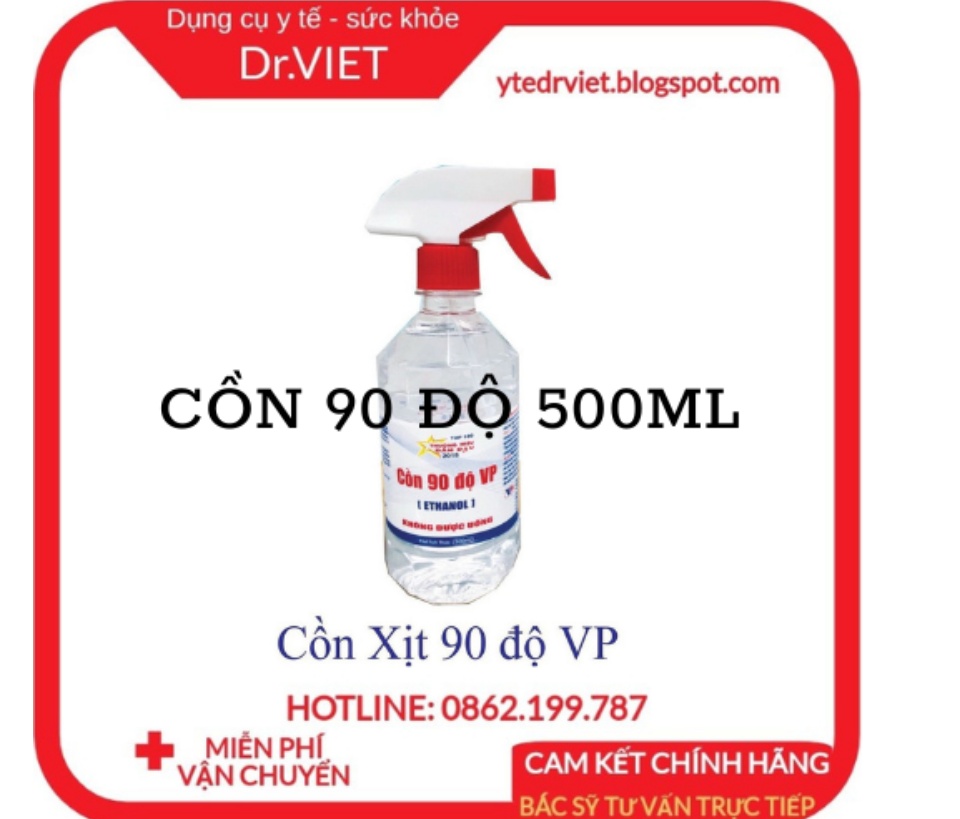 Cồn 90 Độ 500ml Vĩnh Phúc dùng tiệt trùng các dụng cụ y tế, bề mặt trong y tế, nồng độ cao khả năng sát trùng vết thương ngoài hiệu quả, sát khuẩn tay, vệ sinh diệt khuẩn tốt, hàng chính hãng - DrViet 62 Cồn 90 Độ 500ml Vĩnh Phúc dùng tiệt trùng các dụng cụ y tế, bề mặt trong y tế, nồng độ cao khả năng sát trùng vết thương ngoài hiệu quả, sát khuẩn tay, vệ sinh diệt khuẩn tốt, hàng chính hãng - DrViet