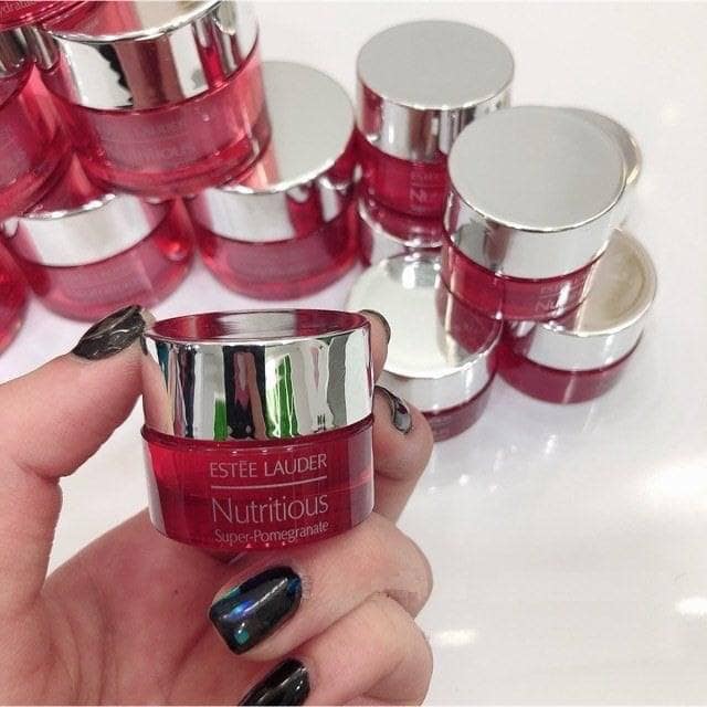 set estee lauder lựu đỏ Nutritious Super-Pomegranate mini, unbox