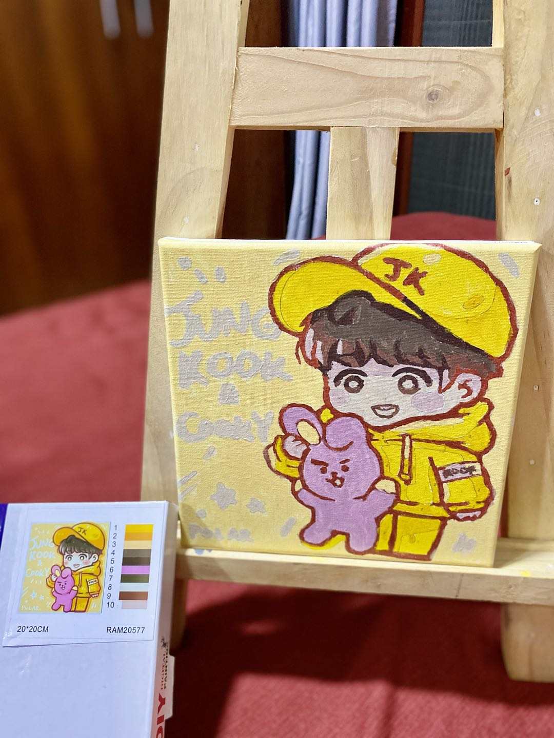 Tranh tô màu theo số BTS Chibi - Tranh sơn dầu số hoá