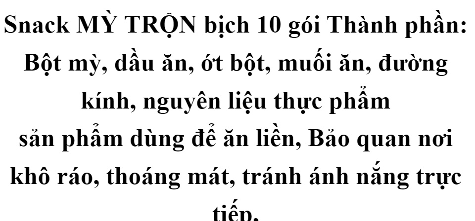Combo 10 Gói Snack Mỳ Trộn Ba Anh Em Siêu Ngon