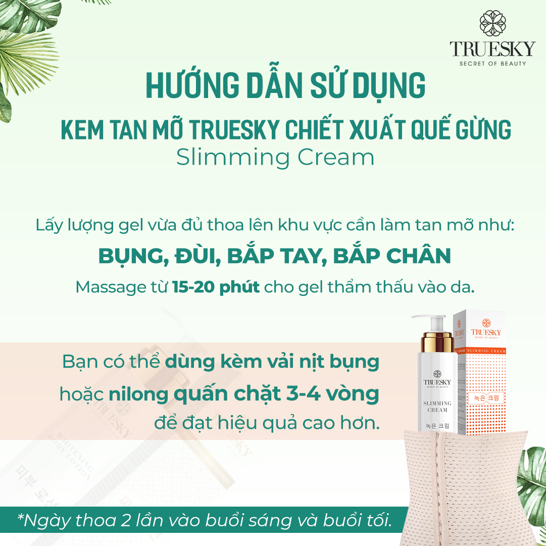 Bộ sản phẩm tan mỡ bụng Truesky Bộ sản phẩm tan mỡ bụng Truesky