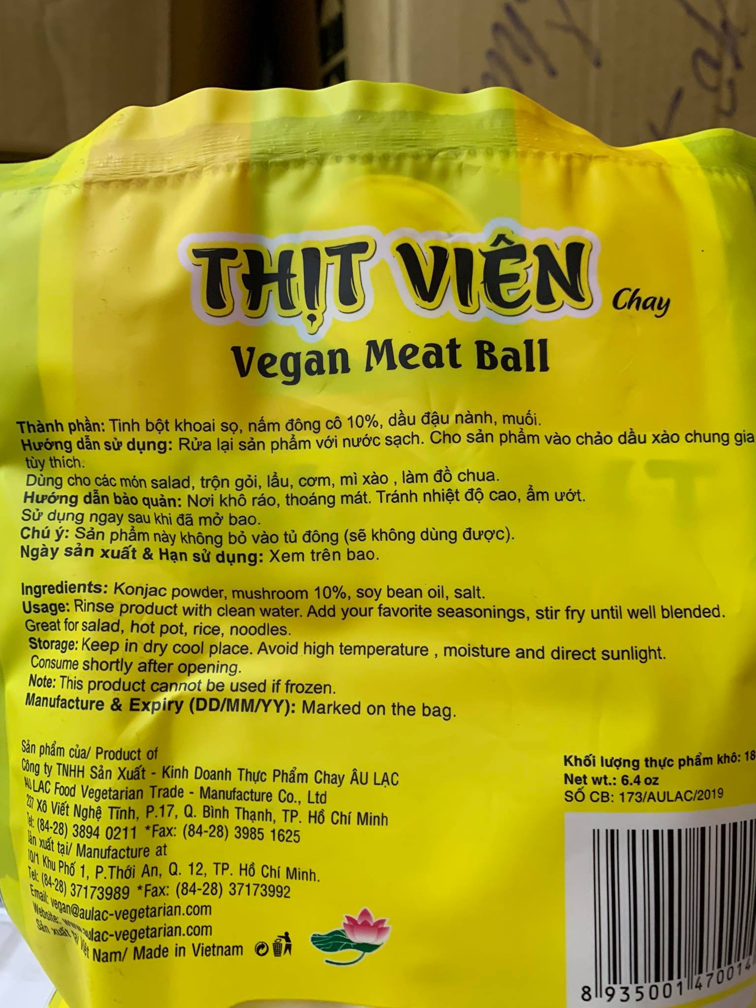 THỊT VIÊN CHAY ÂU LẠC - GÓI 225G