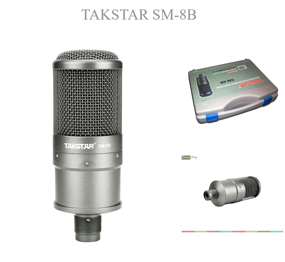 Micro thu âm hát live karaoke online Takstar SM-8B cao cấp