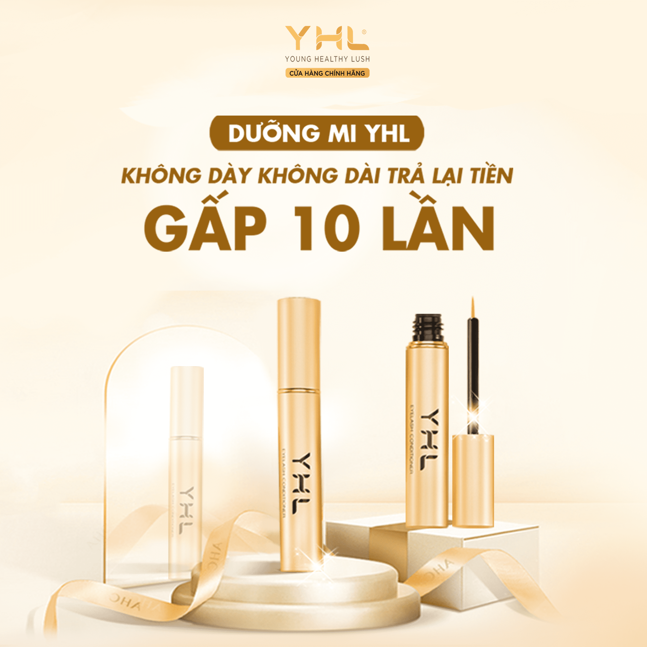 Dưỡng Mi Dưỡng Chân Mày YHL Làm Dài Và Dày Mi 4ml Mỹ