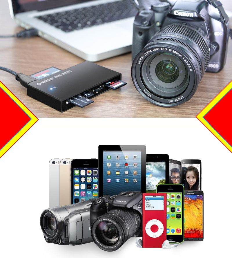 card dọc the micro sd/tf/sd/m2/ms/xd/cf usb 3.0 orico 7566c3