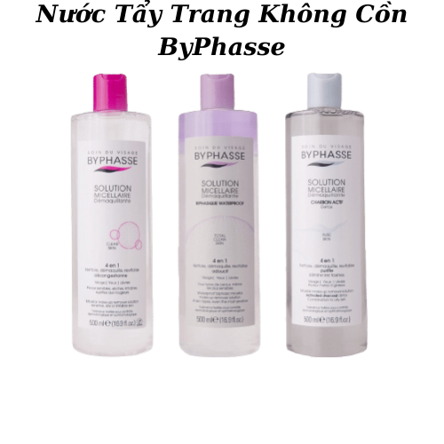 Nước tẩy trang Không cồn BYPHASSE solution micellaire face 500ml dành cho mọi loại da FREESHIP MAX Florence Store