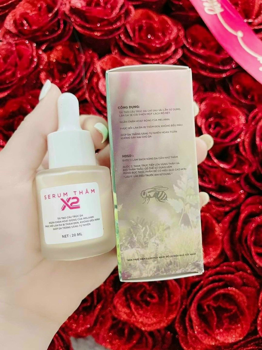 Serum khử thâm X2 Huyền Phi chính hãng, tri thâm nách, mông, bẹn, body cho da trắng sáng tự nhiên
