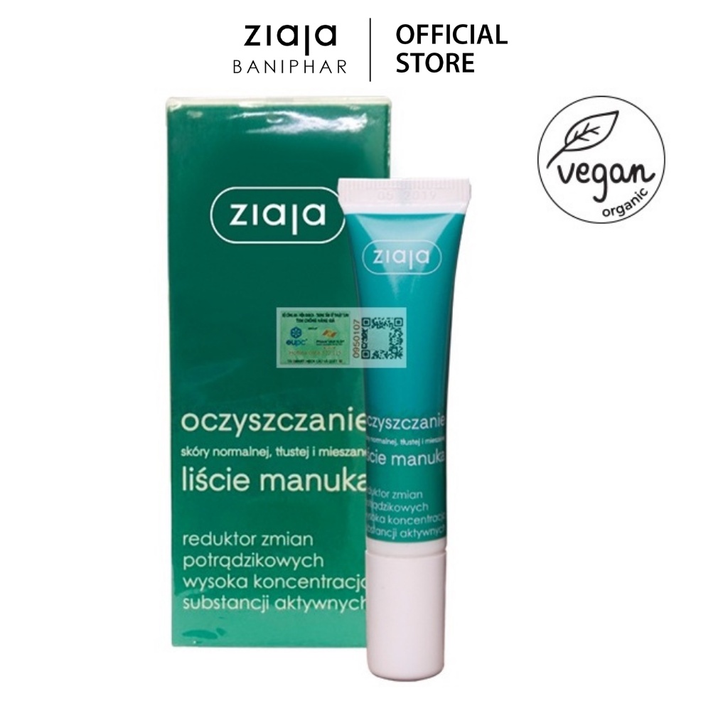 Kem Chấm Mụn Manuka Tree Acne Changes Reducer ZIAJA BANIPHAR Giúp Làm Se Các Nốt Mụn Và Giảm Thâm 15ml