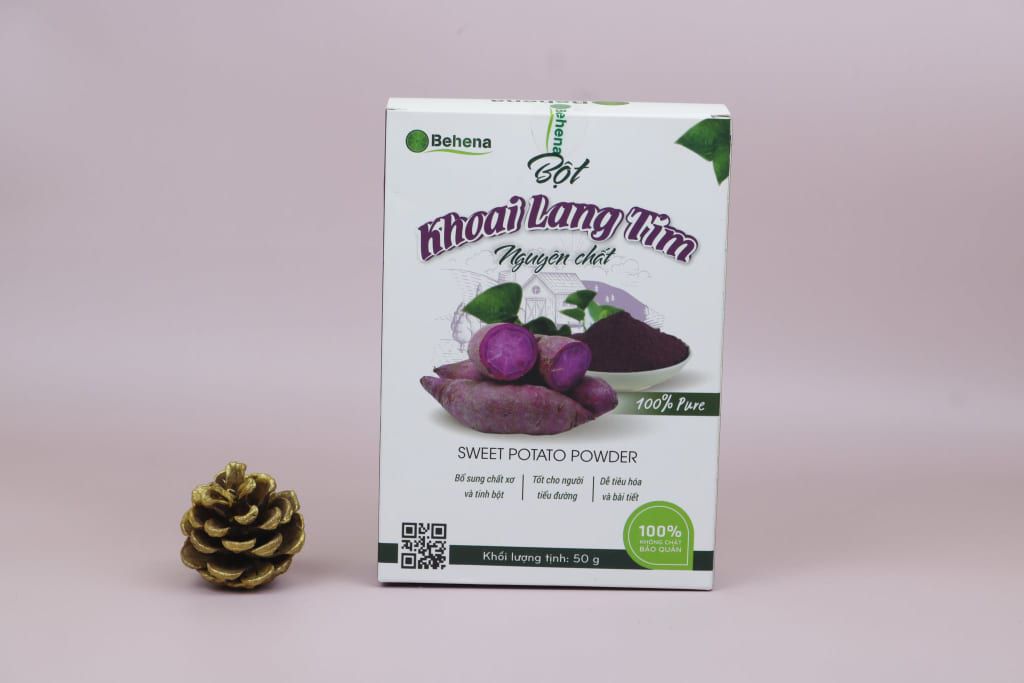 BỘT KHOAI LANG TÍM – Giúp cải thiện sức khoẻ đường ruột, bổ sung chất xơ, vitamin và khoáng chất, làm khẩu phần ăn dặm cho bé (50g)