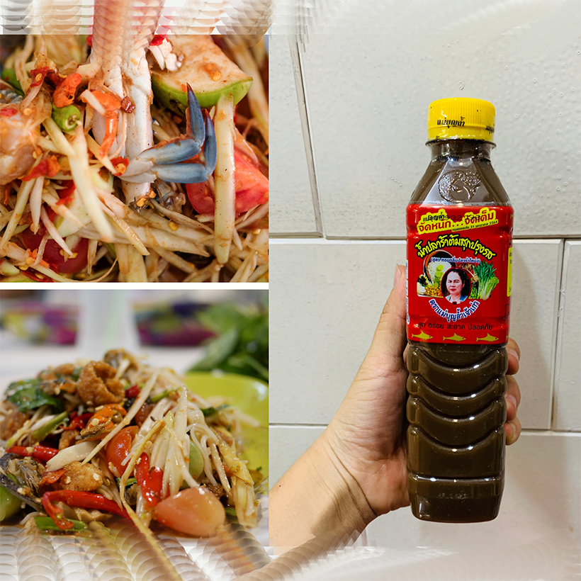 Nước Mắm Thái Lan Làm Gỏi Đu Đủ Somtum ADOMA Ba Khía Chua Cay Maebunlam 400ml- ปลาร้าแม่บุญล้ํา Cách Làm Sốt Trộn Sụm Tôm Ghẹ Xoài Thái Lan ส้มตําไทย
