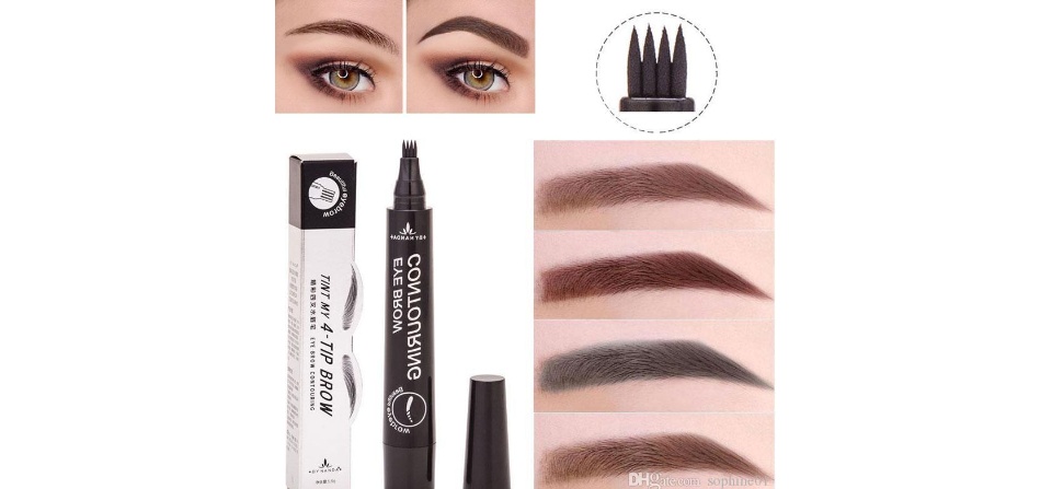 Bút chì kẻ mày phẩy sợi lông mày 4D