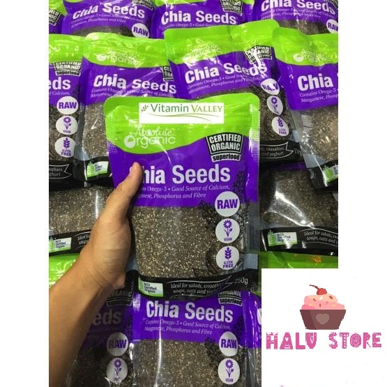 Hạt Chia Úc Absolute Organic Gói 250G - Úc