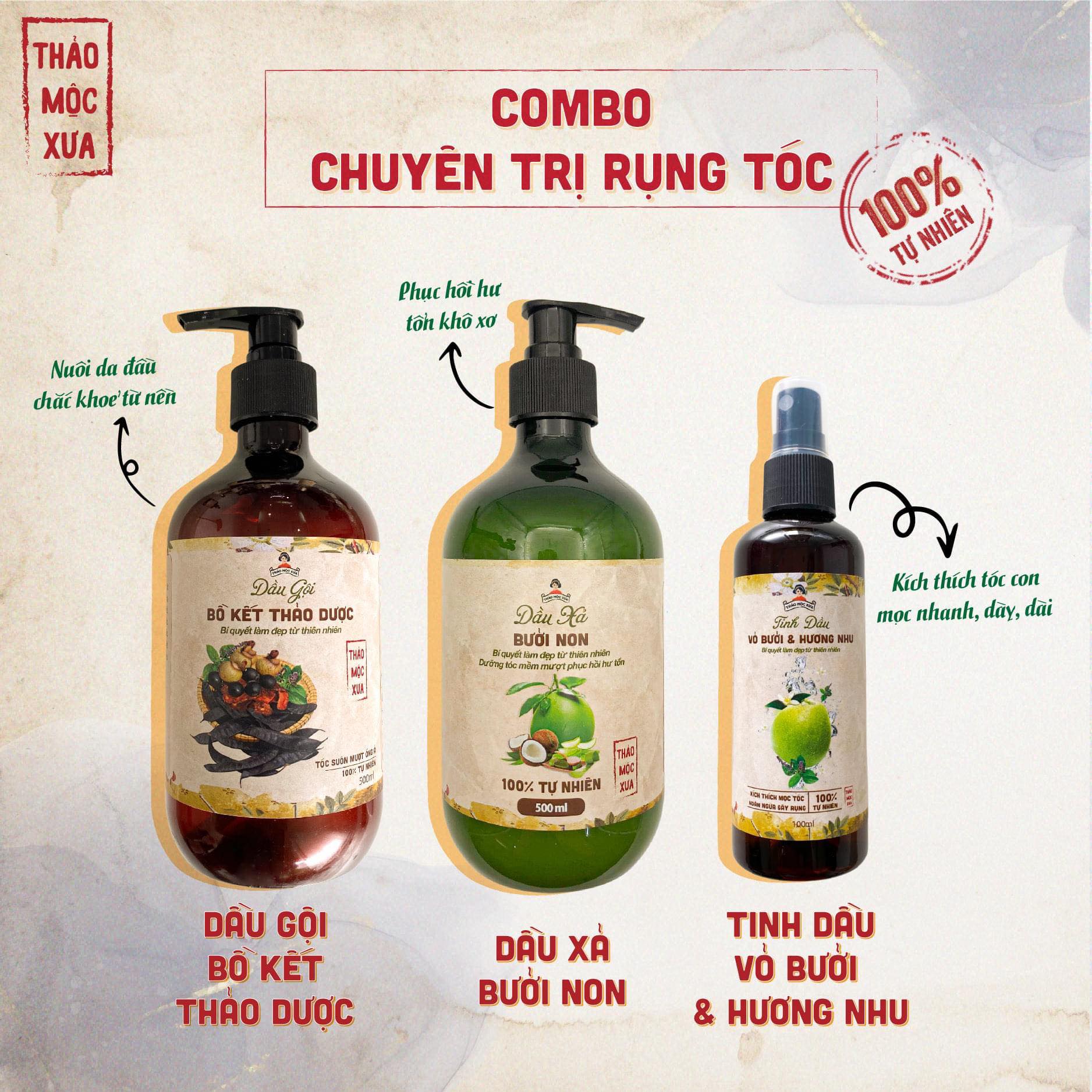 Dầu Gội Bồ Kết Thảo Dược Kích Thích Mọc Tóc Ngăn Rụng Tóc Giảm Ngứa Gàu Thảo Mộc Xưa Organic 500ml Hiệu Quả Sau 7 Ngày Miquala