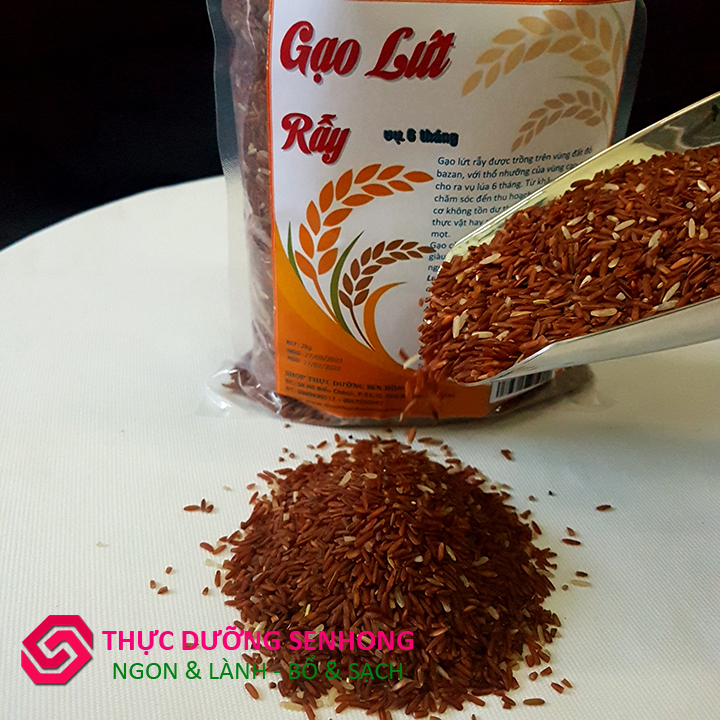 Gạo lứt rẫy vụ 6 tháng (2kg) gạo lứt đỏ siêu sạch, siêu ngon
