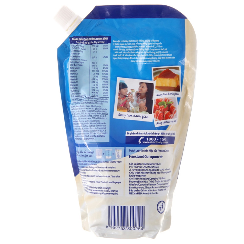 Kem Đặc Có Đường Dutch Lady Cô Gái Hà Lan