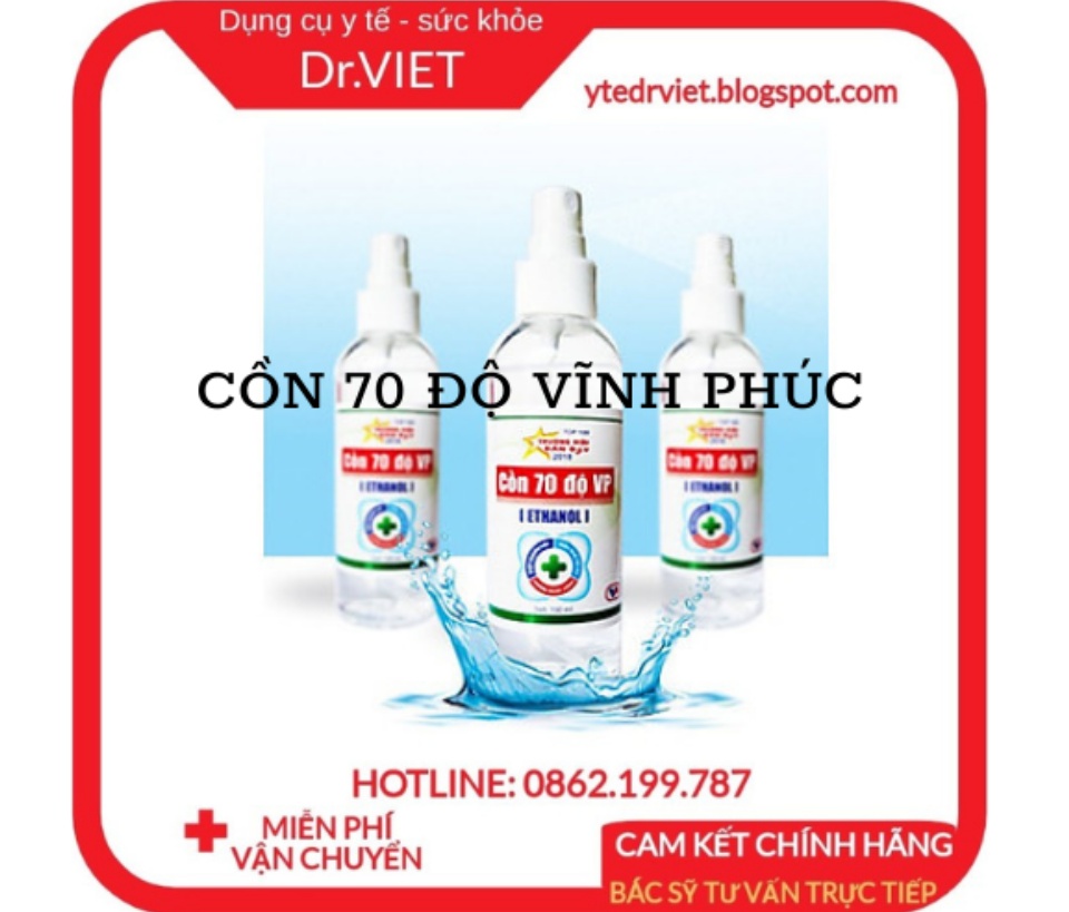 Nước 70 độ Vĩnh Phúc dùng để xử lý làm sạch môi trường, sát khuẩn bề mặt vật dụng và có thể xử lý vi khuẩn trực tiếp trên con người, bề mặt da, sát khuẩn vết thương, diệt khuẩn, sát khuẩn dụng cụ y tế, đồ vật DrViet 58 Nước 70 độ Vĩnh Phúc dùng để xử lý làm sạch môi trường, sát khuẩn bề mặt vật dụng và có thể xử lý vi khuẩn trực tiếp trên con người, bề mặt da, sát khuẩn vết thương, diệt khuẩn, sát khuẩn dụng cụ y tế, đồ vật DrViet