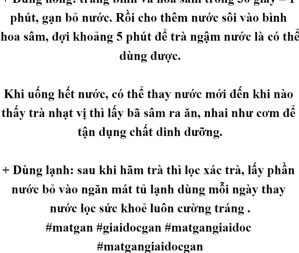 Trà hoa sâm Hàn Quốc chính hãng