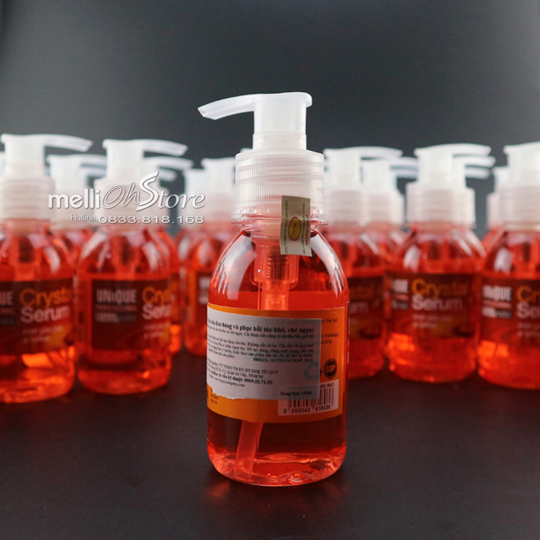 [FREESHIP][CHÍNH HÃNG] [HCM][FREESHIP][HÀNG NHẬP CHÍNH HÃNG] Tinh Dầu Dưỡng Tóc UNIQUE CRYSTAL SERUM 125ml , Tùy Chọn Màu, Phục Hồi, Chăm Sóc Tóc