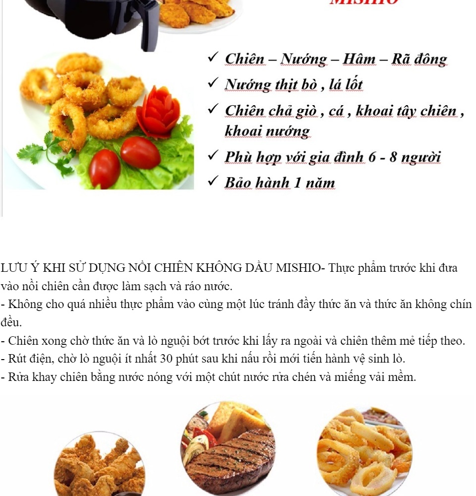 Nồi Chiên Chính Hãng - Nồi chiên Không dầu Hàn quốc. Nồi Chiên Không Dầu