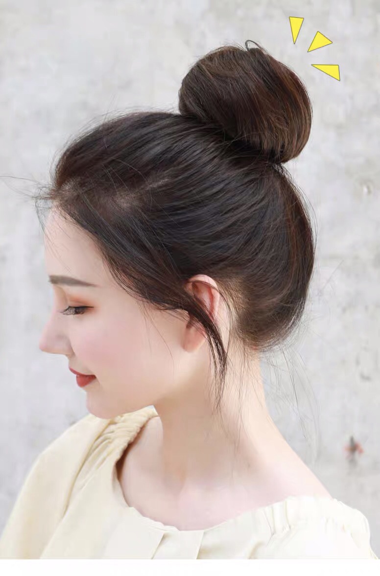 TÓC BÚI GIẢ,Búi Tóc Tròn Củ Tỏi, Tóc Búi Cao Nữ Sang Chảnh