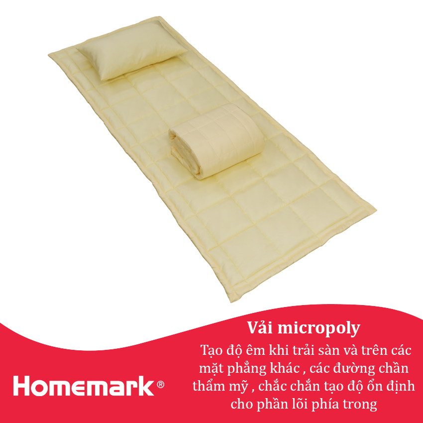Đệm ngủ văn phòng 3 món, chiếu ngủ trưa văn phòng Hanvico by Homemark có thể gấp gọn và chống trơn trượt