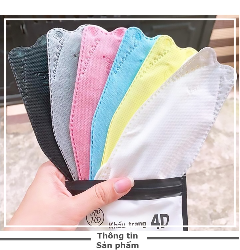 HOÀN TIỀN 15% - THÙNG 300 CÁI KHẨU TRANG KF94 4D- HOÀNG DŨNG - UNIMASK TUỲ MÀU