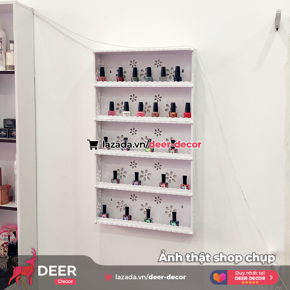 Kệ Để Đồ Nail, Để Nước Sơn Treo Tường Loại Lớn - DEER DECOR