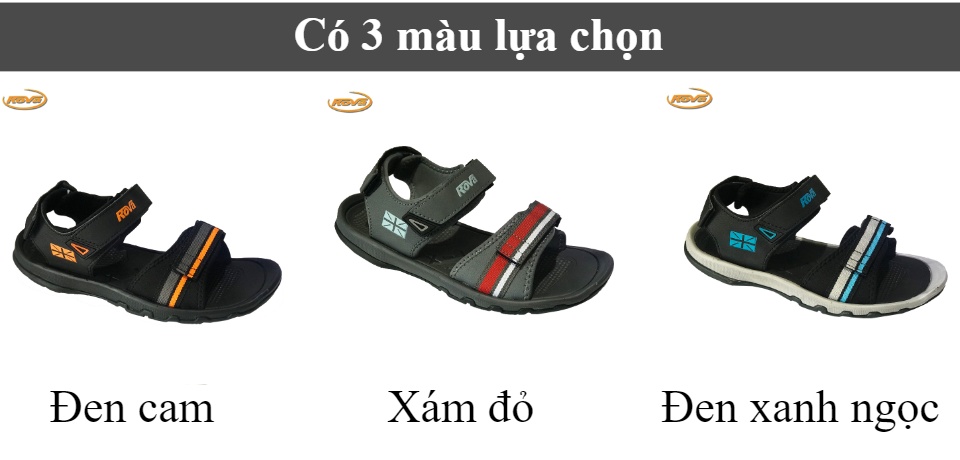 Giày sandal nam 2 quai ngang Rova RV642XL Xanh ngọc