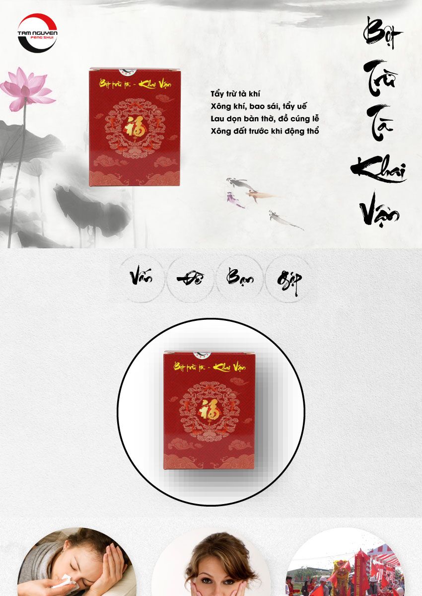 Bột tẩy uế khí, tạp khí, xông đất, xông nhà - Phong Thủy Tam Nguyên