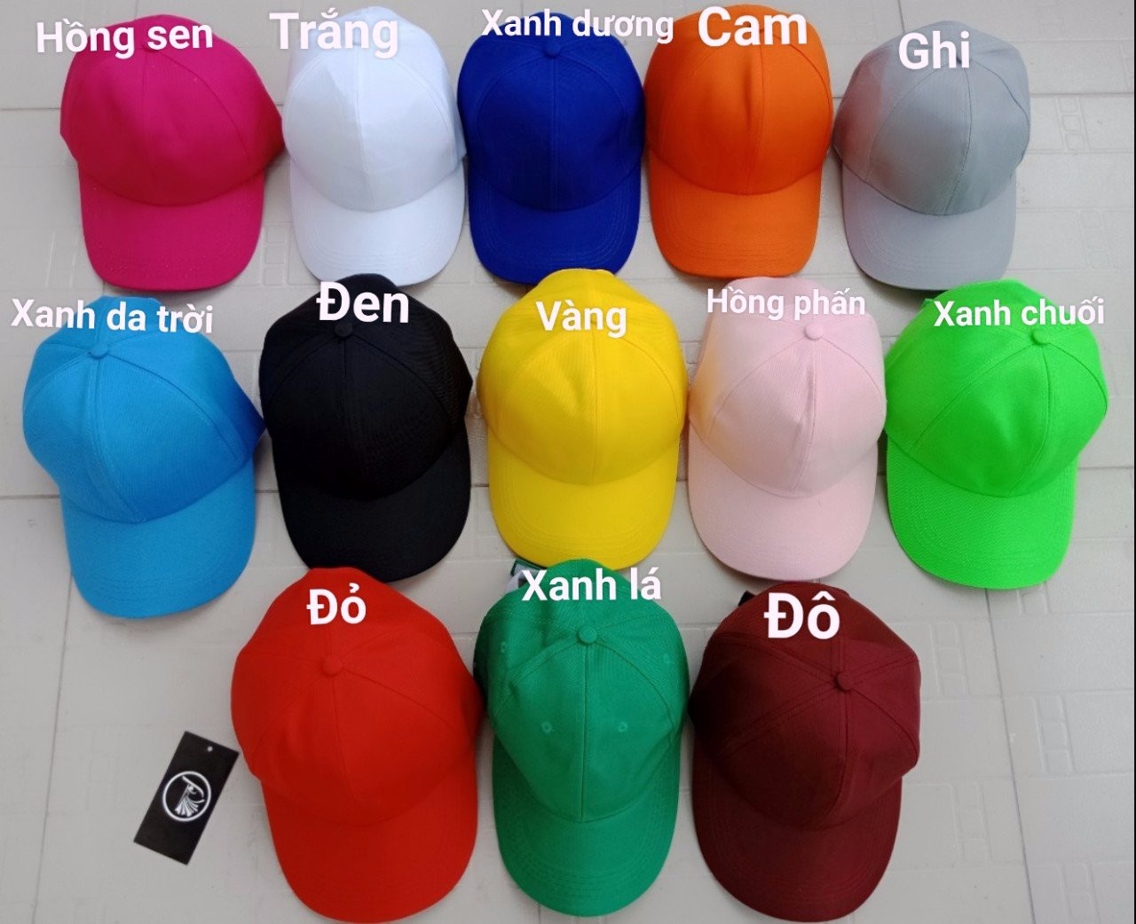 Mũ lưỡi trai - Nón kết đen trơn và thêu nhiều màu đủ loại (nam-nữ) - Mũ đen trơn - Nón kết mũ lưỡi trai hàng nhập