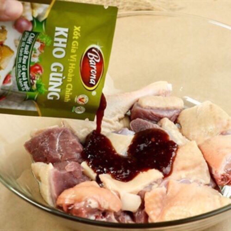 Xốt gia vị hoàn chỉnh Barona - Kho Gừng 80gr