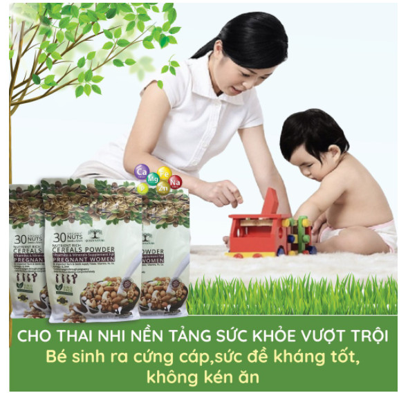 Ngũ Cốc  Queen Nature  Bột Ngũ Cốc Cho Bà Bầu Thơm ngon,dễ uống, Ngũ Cốc Dinh Dưỡng Cho Bà Bầu Không Đường-Misa MB Care
