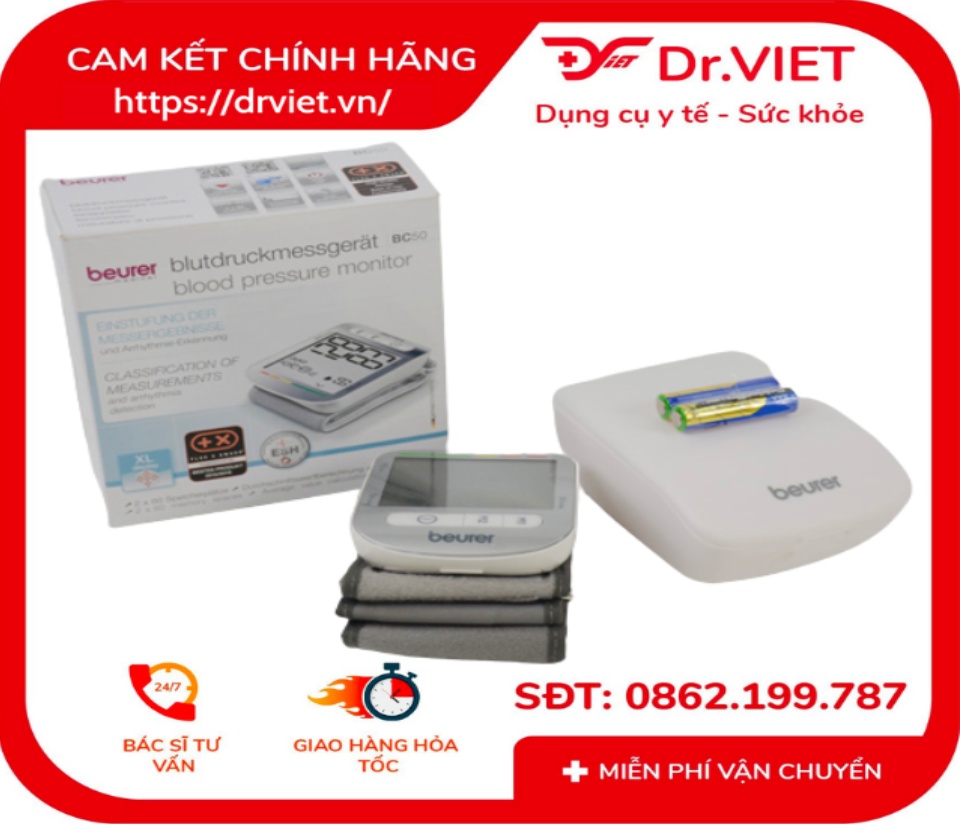Máy đo huyết áp cổ tay điện tử cảm ứng Beurer BC50 Chính hãng - Nhập khẩu Đức, độ chính xác cao,công nghệ Châu âu, cảnh báo nhịp tim, thiết kế gọn nhẹ, sử dụng pin, bảo hành 36 tháng 58 Máy đo huyết áp cổ tay điện tử cảm ứng Beurer BC50 Chính hãng - Nhập khẩu Đức, độ chính xác cao,công nghệ Châu âu, cảnh báo nhịp tim, thiết kế gọn nhẹ, sử dụng pin, bảo hành 36 tháng