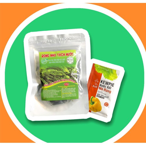 100g RONG NHO TÁCH NƯỚC (100% natural) + gói sốt mè rang 15ml