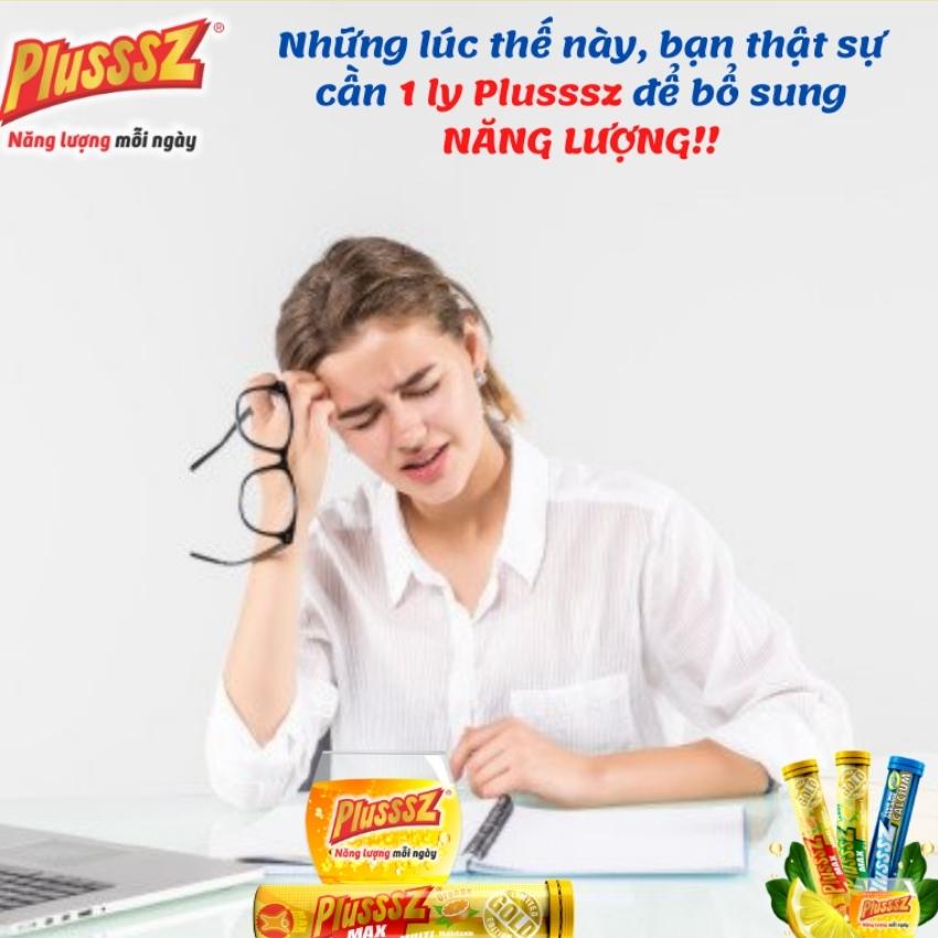 [HCM]Vitamin C viên sủi tăng sức đề kháng Plusssz Gold Max Multi vị Cam Bổ sung Vitamin C Tuýp 20 viên Robust