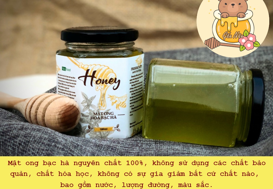Mật Ong Hoa Bạc Hà 180ml [Nguyên Chất 100%]