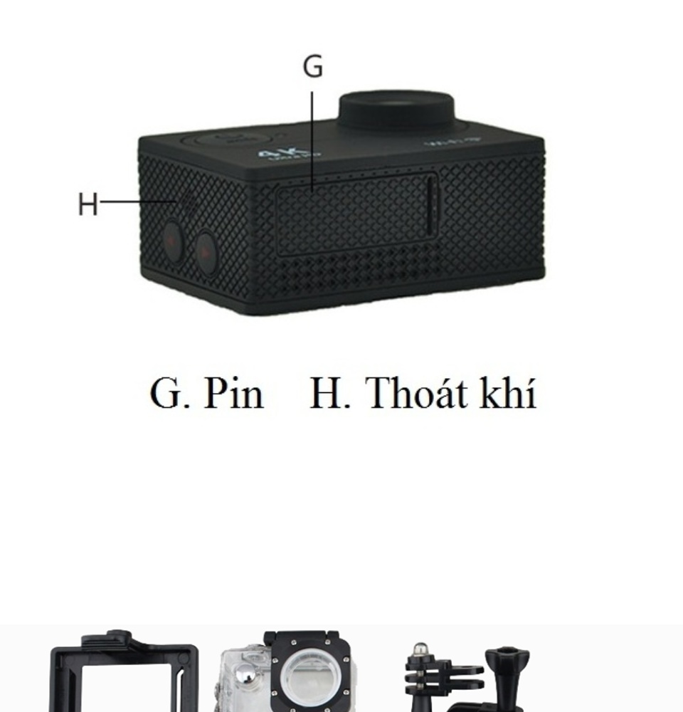 Camera 4K Ultra HD hành trình xe máy Camera phượt thể thao kết nối Wifi chống nước chống rung có remote Aurum 16 7