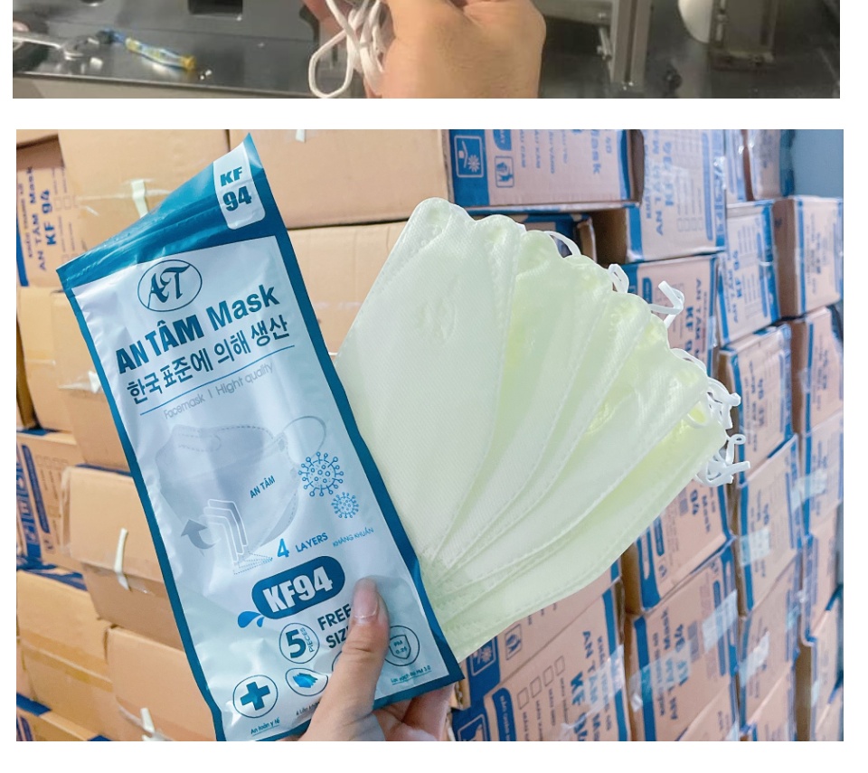 HOÀN TIỀN 15% - THÙNG 300 CÁI KHẨU TRANG KF94 4D- HOÀNG DŨNG - UNIMASK TUỲ MÀU