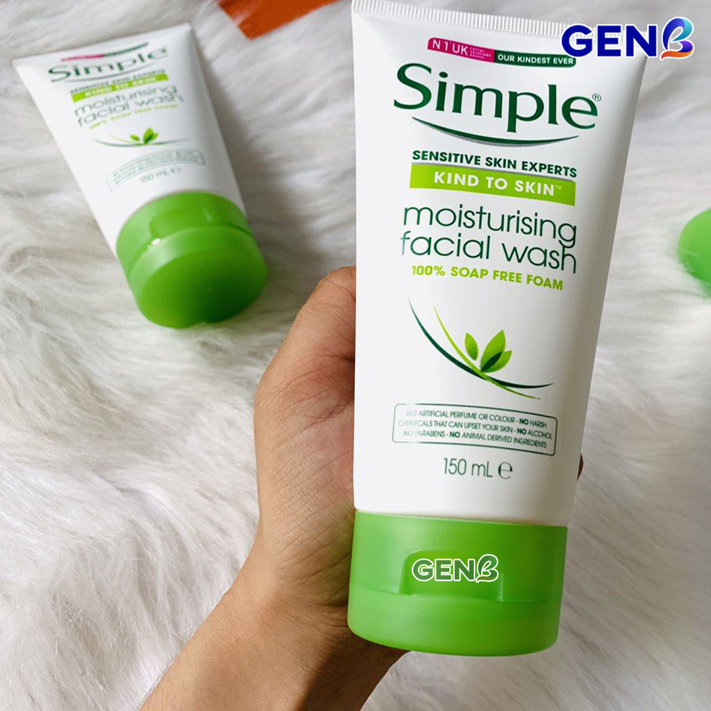 Bộ Sản Phẩm Chăm Sóc Da Simple Skincare CHÍNH HÃNG- Sữa Rửa Mặt Simple Da Dầu Mụn, Srm Da Khô, Nước Tẩy Trang, Nước Hoa Hồng Toner Simple cho Da hỗn hợp/nhạy cảm, Kem Dưỡng Ẩm Da Mặt, Tẩy Tế Bào Chết, Combo Simple Mỹ Phẩm GENB