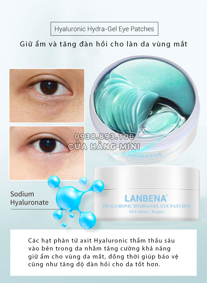 Công Dụng Hyaluronic Hydra-Gel Eye Patches