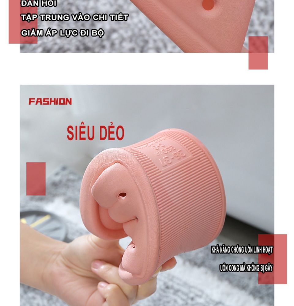 Dép nam nữ đi trong nhà KS01, chất liệu nhựa mềm cao cấp, đúc nguyên khối, đế mềm thoải mái chống trơn trượt phù hợp đi trong nhà, nhà tắm và ngoài trời - DOZIMAX STORE 6
