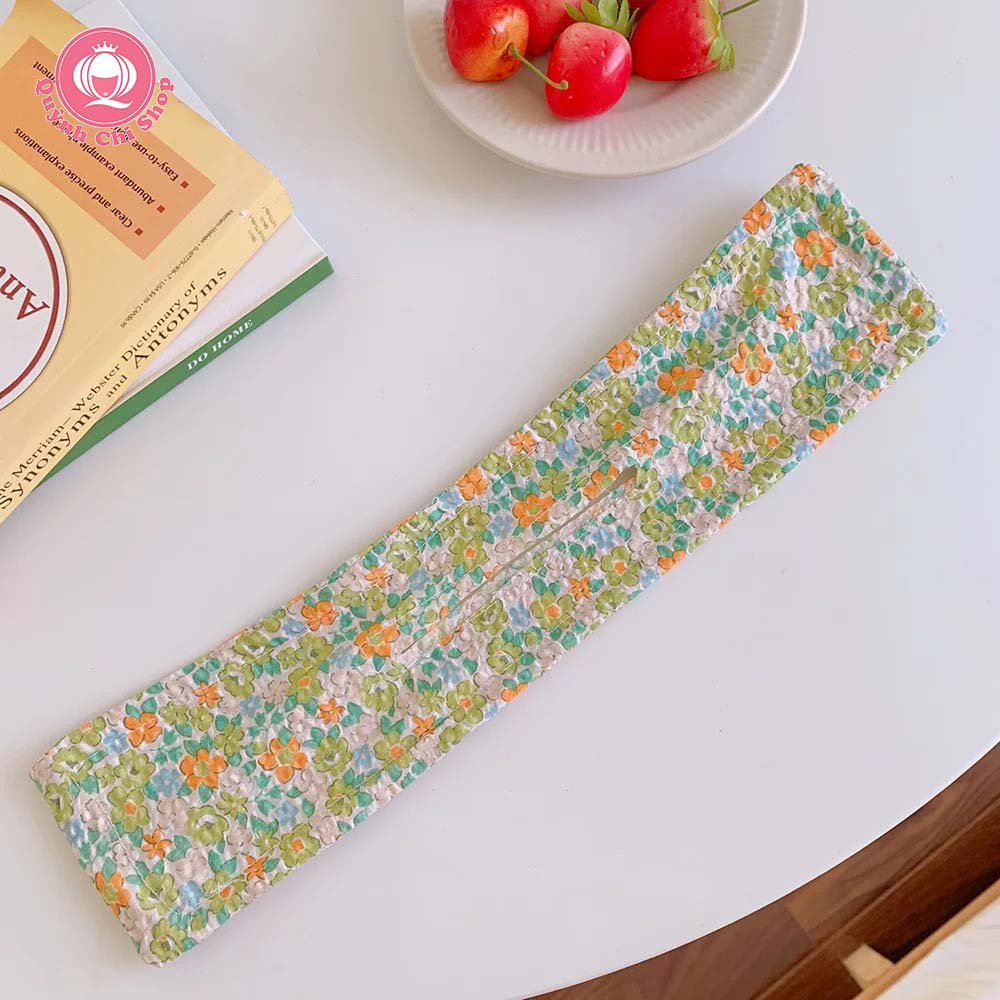 Kẹp tóc nơ, băng đô tóc Hàn Quốc 2 trong 1, búi cuộn gọn gàng, mát mẻ mùa hè