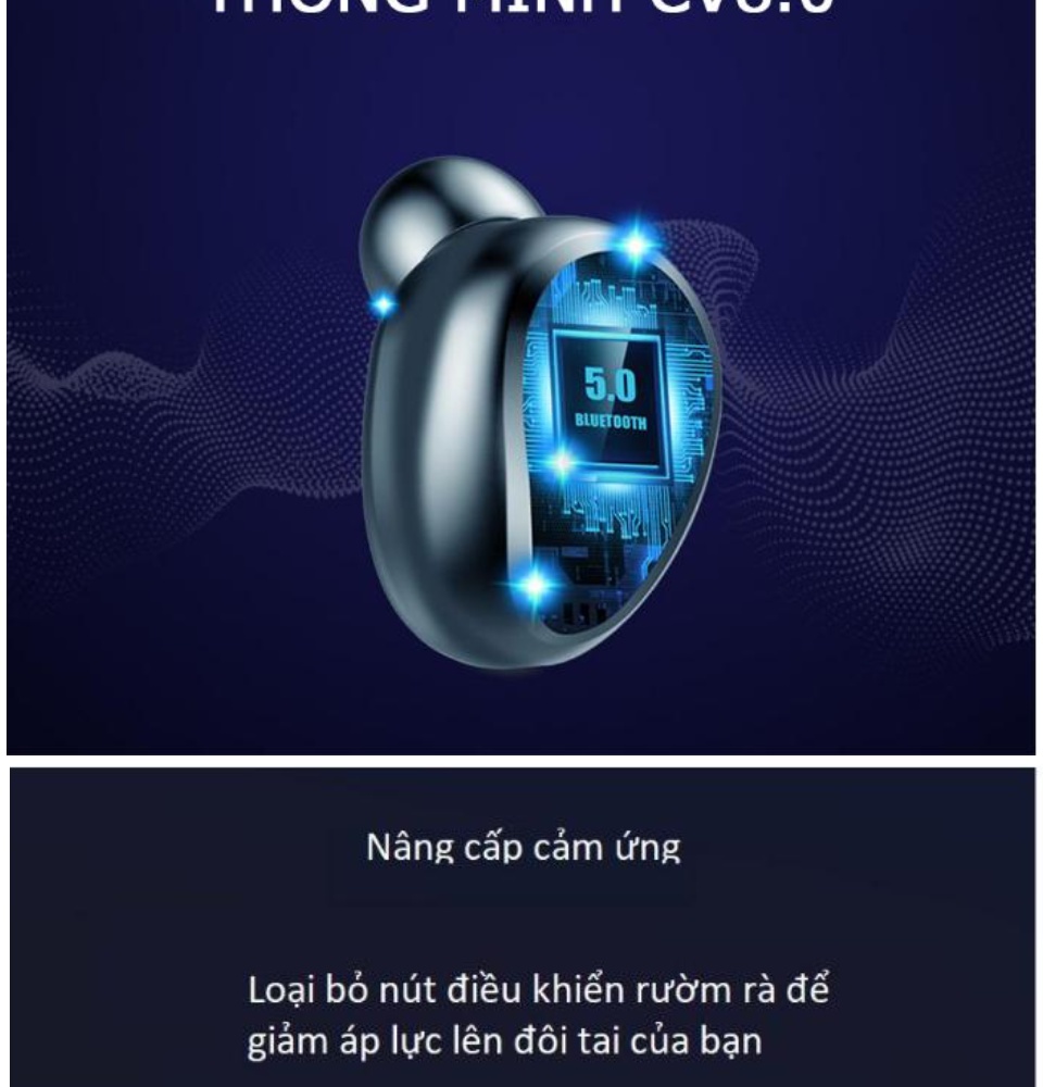 Tai Nghe Bluetooth Amoi F9 Bản Pro Quốc Tế Chip 5.0 , Chống Nước , Nút Cảm Ứng - Tai Nghe Bluetooth Amoi F9, Tai Nghe Bluetooth Nhét Tai Cho mọi dòng máy - Tai nghe buetooth không dây 4