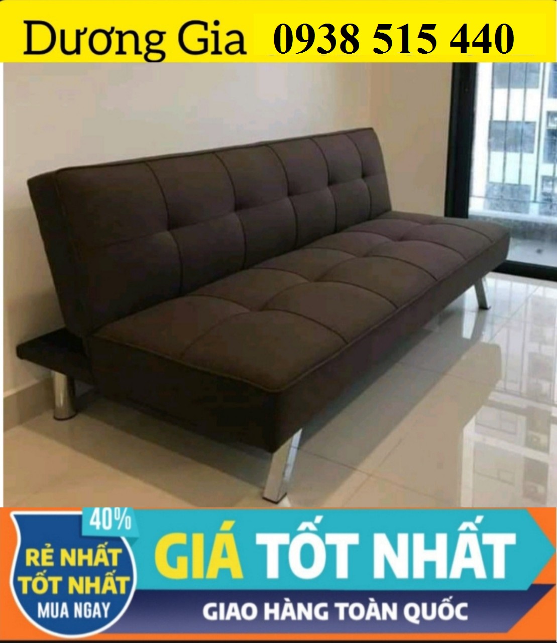 Sofa chân sắt, sofa bed, sofa thông minh giá rẻ HCM