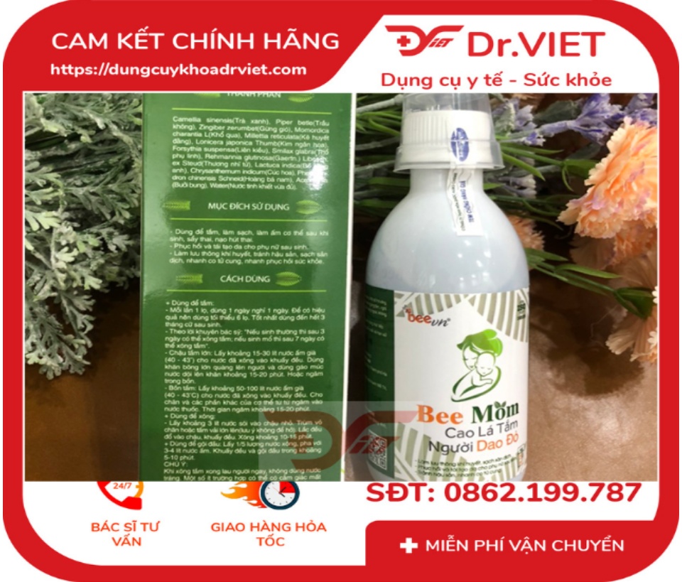 Cao lá tắm người dao đỏ Bee mom thương hiệu Beevn cao cấp [Chính hãng] - Dùng để tắm, làm sạch, làm ấm cơ thể sau khi sinh, giúp lưu thông khí huyết, tránh hậu sản,nhanh phục hồi sức khỏe