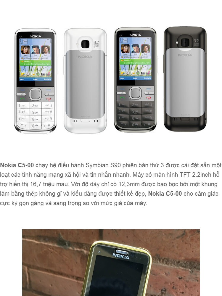 Nokia C5-00 siêu đẹp (main zin + bảo hành 1 năm)