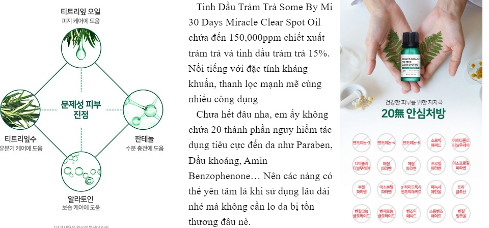 Tinh Dầu Tràm Trà Giảm Mụn Some By Mi 30 Days Miracle Clear Spot Oil (10ml) 3