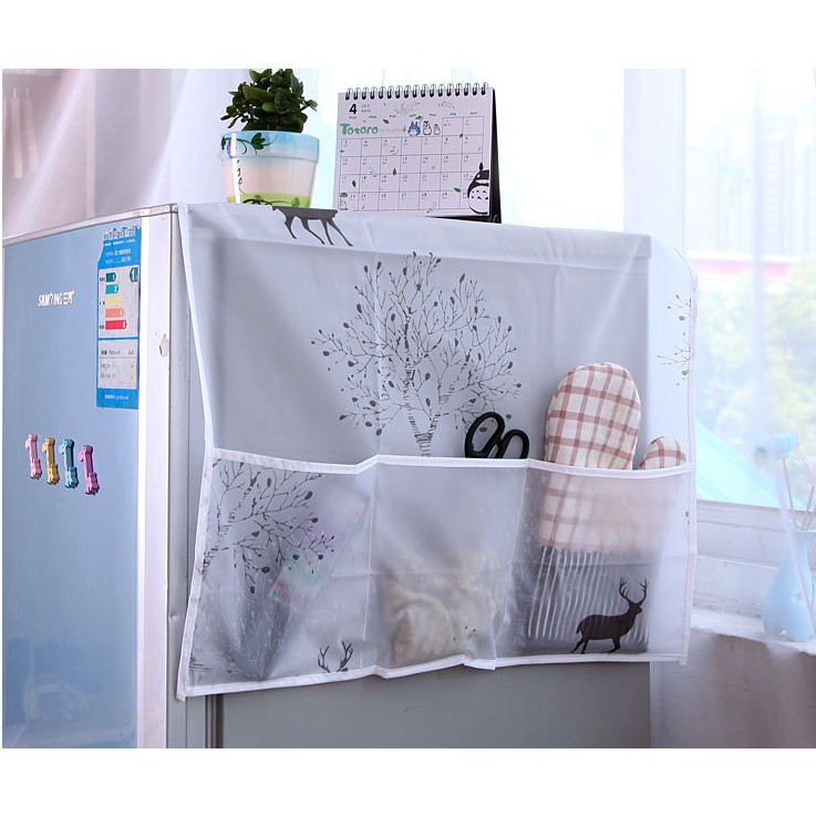[HCM]Tấm phủ tủ lạnh vải dù có túi